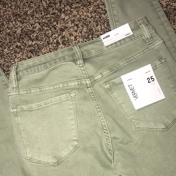 VERVET Mid-Rise Ankle Skinny Stretch Jean in Sage Green | NWT! - Picture 7 of 10